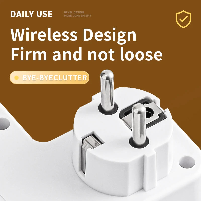 EU Plug Power Strip  Outlets Two specifications with or without USB Type-C port Wall Charger for Home Office